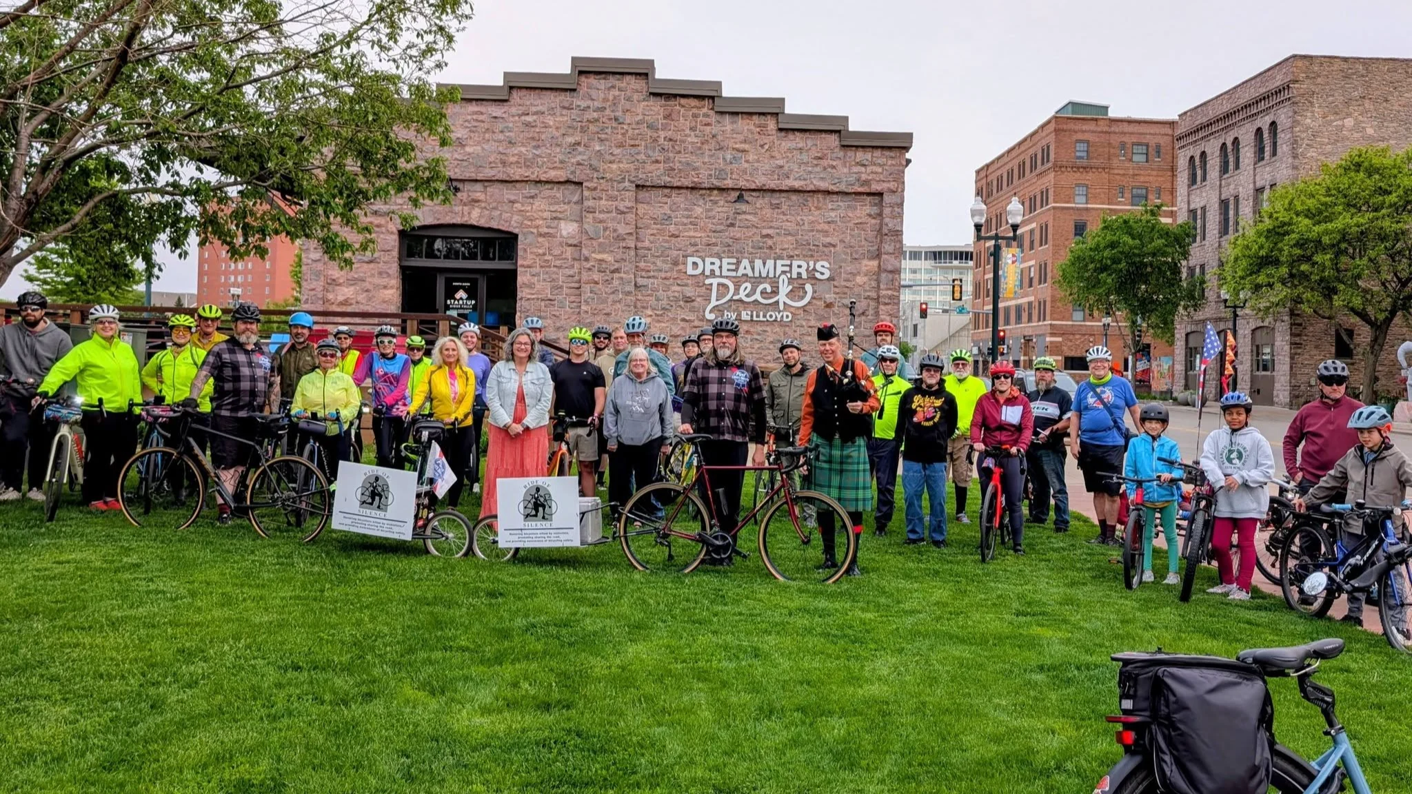 The Ride of Silence in downtown Sioux Falls